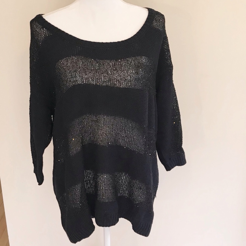 NWT Torrid 2X Black Sequin Sweater